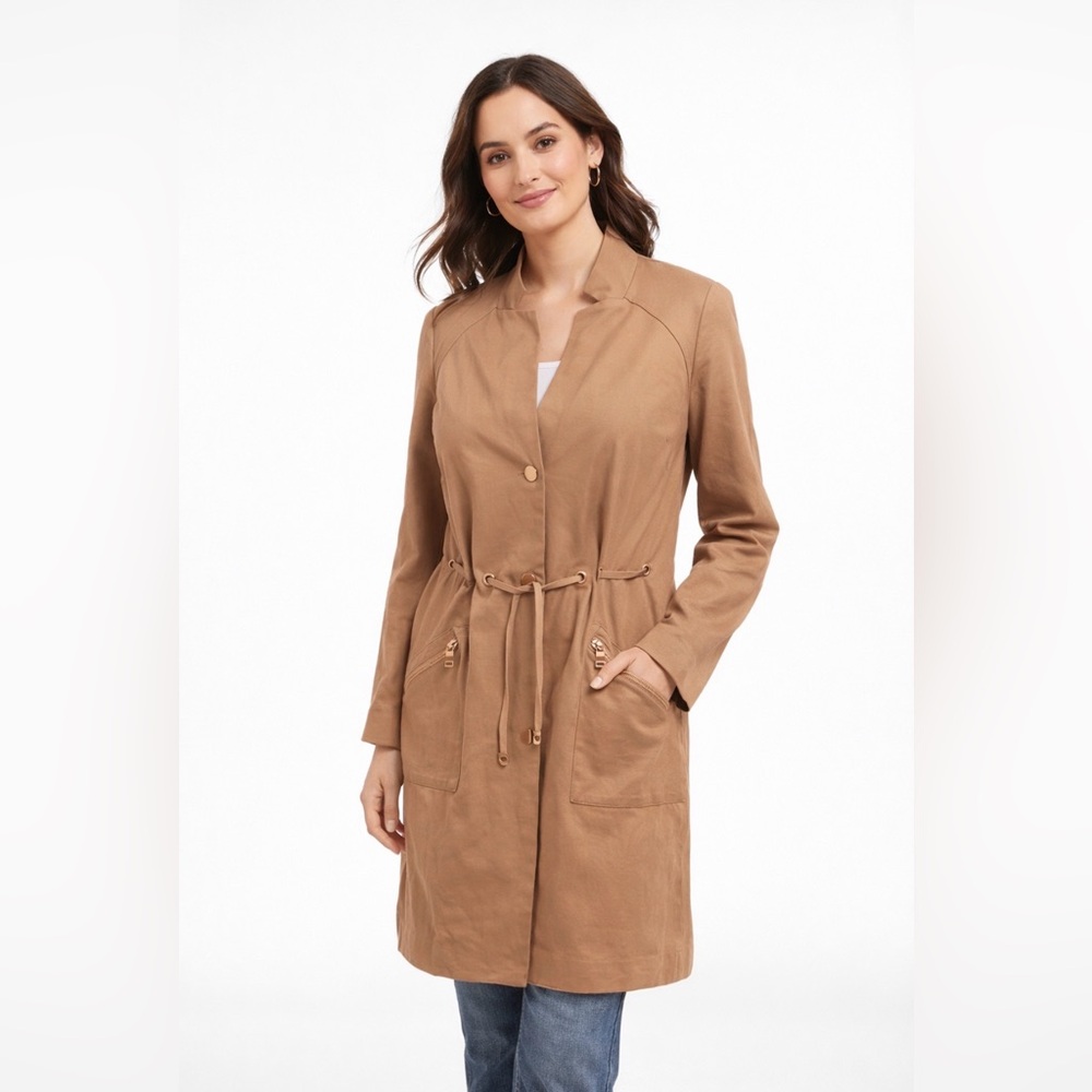 Chicos Utility Style Long Jacket Sz 0